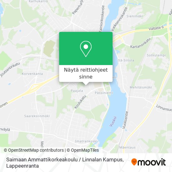 Saimaan Ammattikorkeakoulu / Linnalan Kampus kartta