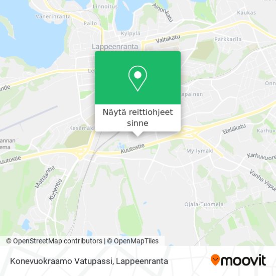 Konevuokraamo Vatupassi kartta