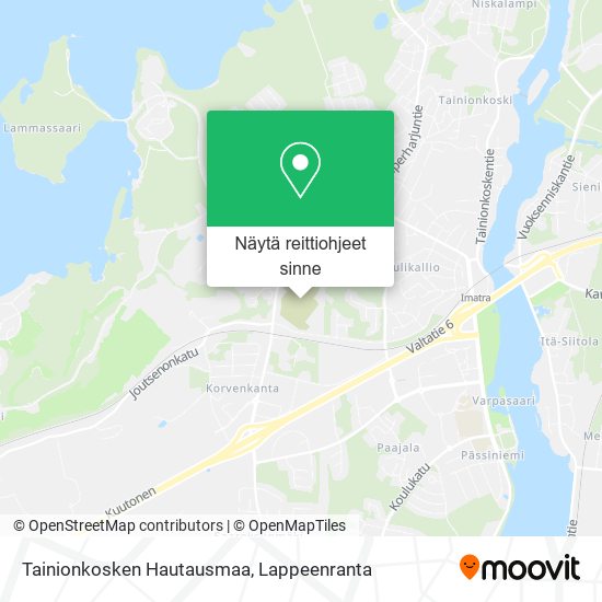 Tainionkosken Hautausmaa kartta