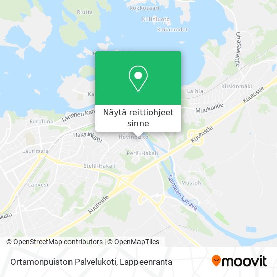 Ortamonpuiston Palvelukoti kartta