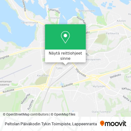 Peltolan Päiväkodin Tykin Toimipiste kartta