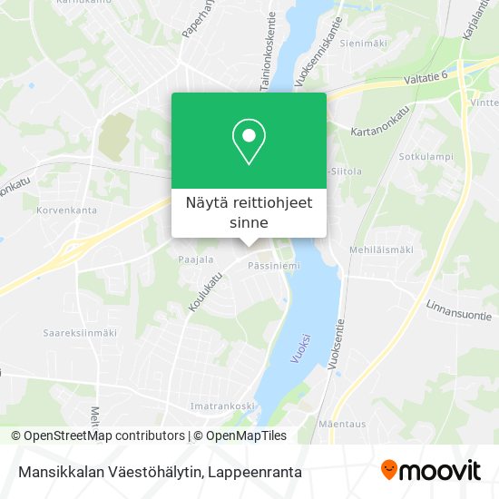 Mansikkalan Väestöhälytin kartta