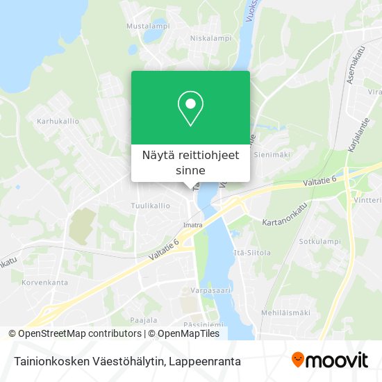 Tainionkosken Väestöhälytin kartta