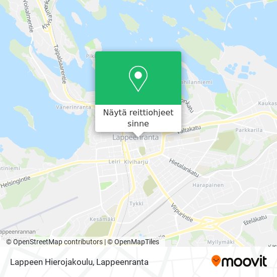 Lappeen Hierojakoulu kartta