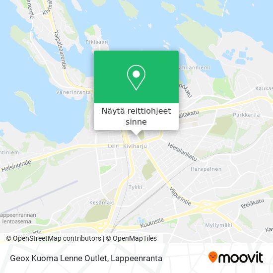 Geox Kuoma Lenne Outlet kartta