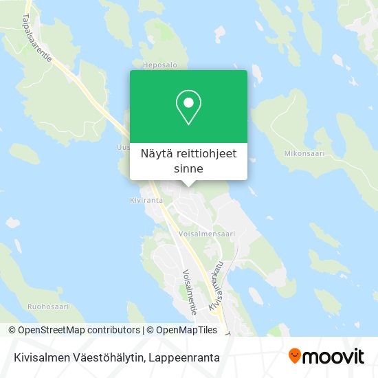 Kivisalmen Väestöhälytin kartta