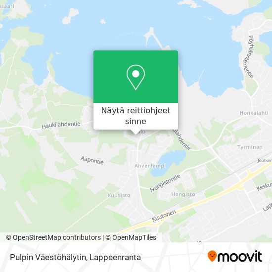 Pulpin Väestöhälytin kartta