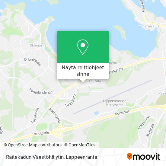 Raitakadun Väestöhälytin kartta