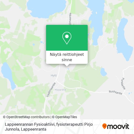 Lappeenrannan Fysioaktiivi, fysioterapeutti Pirjo Junnola kartta