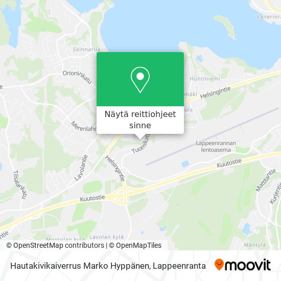 Hautakivikaiverrus Marko Hyppänen kartta