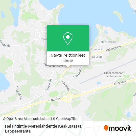 Helsingintie-Merenlahdentie Keskustasta kartta