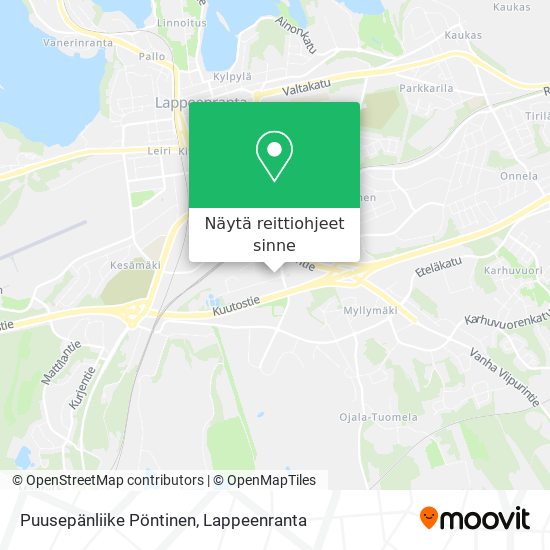 Puusepänliike Pöntinen kartta