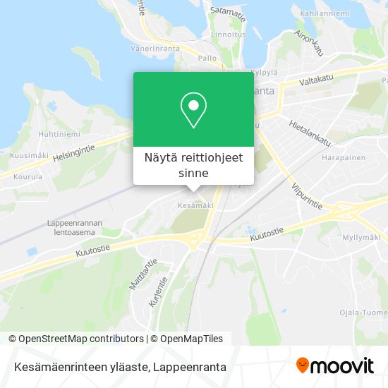 Kesämäenrinteen yläaste kartta