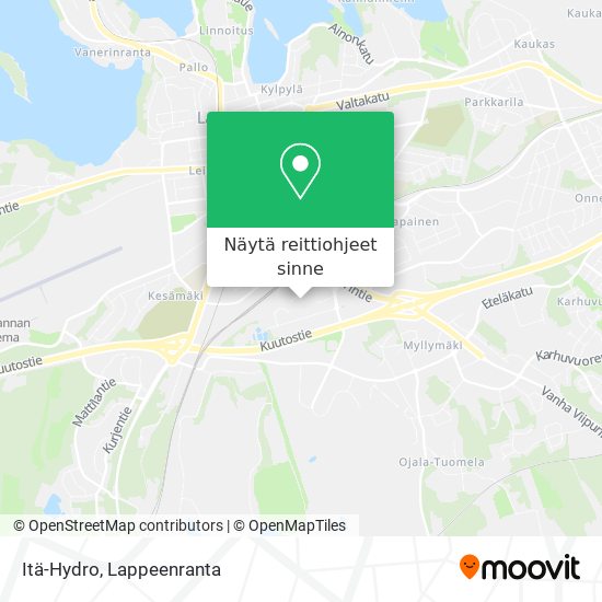 Itä-Hydro kartta
