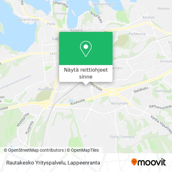 Rautakesko Yrityspalvelu kartta