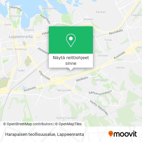 Harapaisen teollisuusalue kartta