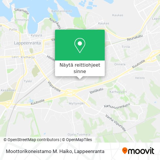 Moottorikoneistamo M. Haiko kartta