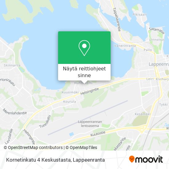 Kornetinkatu 4 Keskustasta kartta