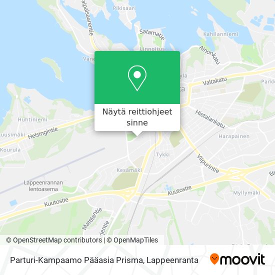 Parturi-Kampaamo Pääasia Prisma kartta
