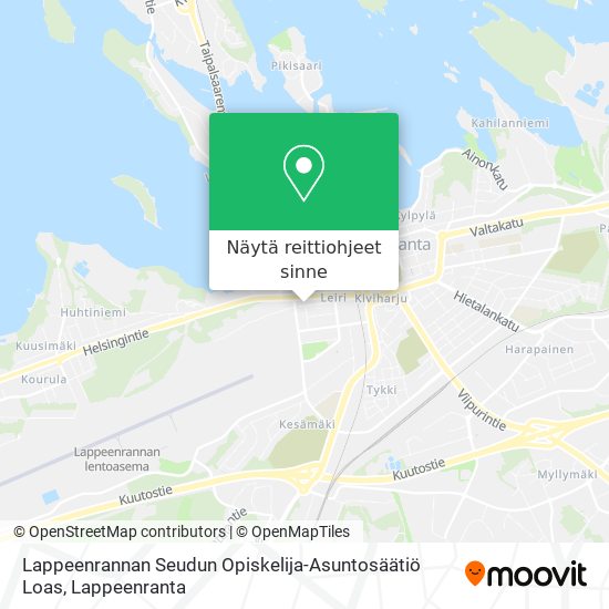 Lappeenrannan Seudun Opiskelija-Asuntosäätiö Loas kartta