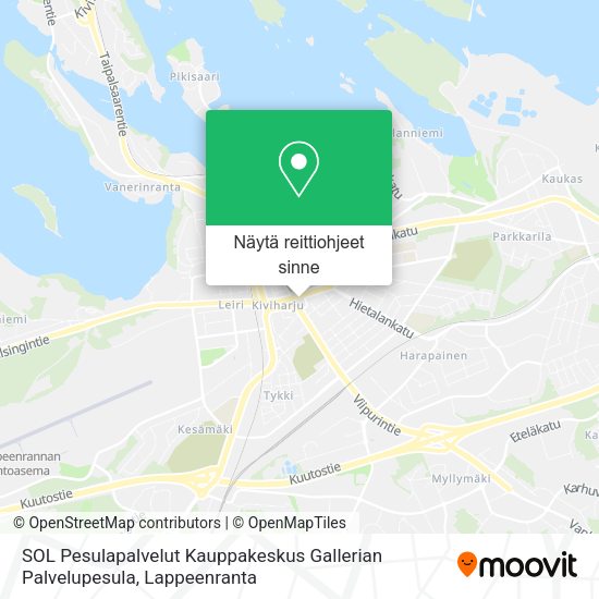 SOL Pesulapalvelut Kauppakeskus Gallerian Palvelupesula kartta