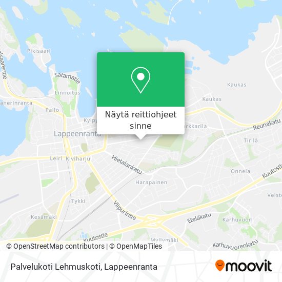 Palvelukoti Lehmuskoti kartta