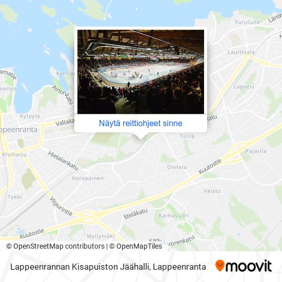 Lappeenrannan Kisapuiston Jäähalli kartta