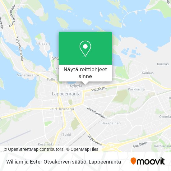 William ja Ester Otsakorven säätiö kartta