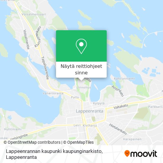 Lappeenrannan kaupunki kaupunginarkisto kartta