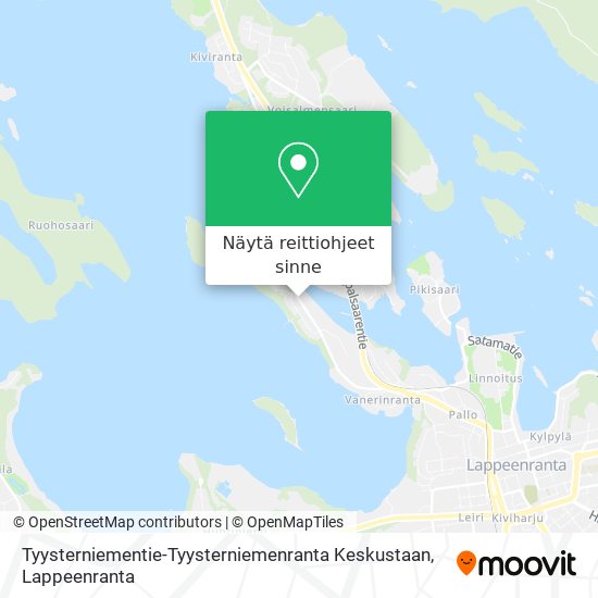 Tyysterniementie-Tyysterniemenranta Keskustaan kartta