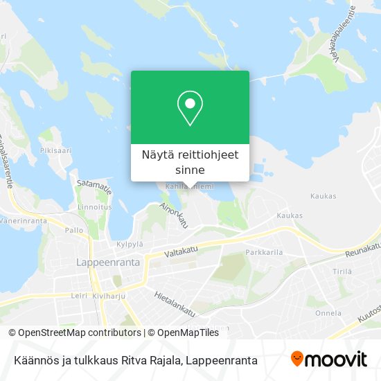 Käännös ja tulkkaus Ritva Rajala kartta
