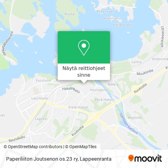 Paperiliiton Joutsenon os.23 ry kartta