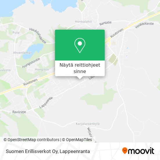 Suomen Erillisverkot Oy kartta