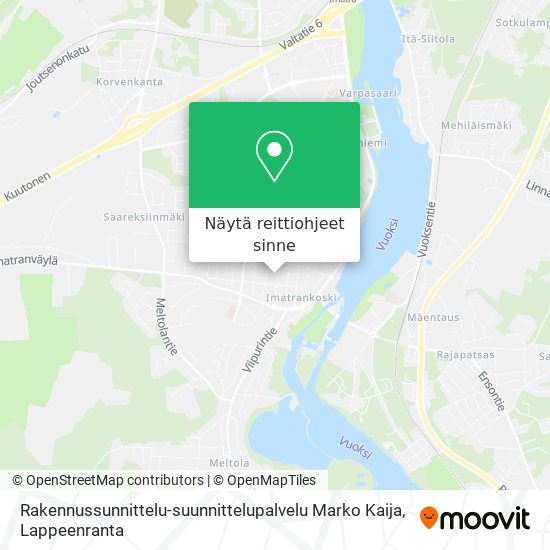 Rakennussunnittelu-suunnittelupalvelu Marko Kaija kartta