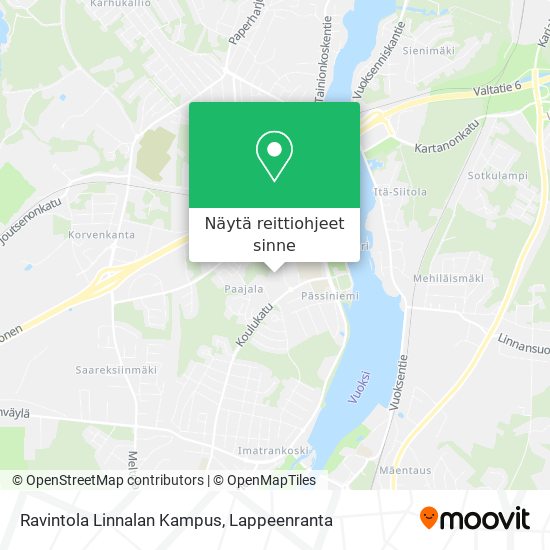Ravintola Linnalan Kampus kartta