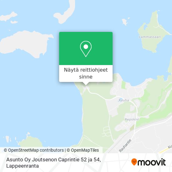 Asunto Oy Joutsenon Caprintie 52 ja 54 kartta