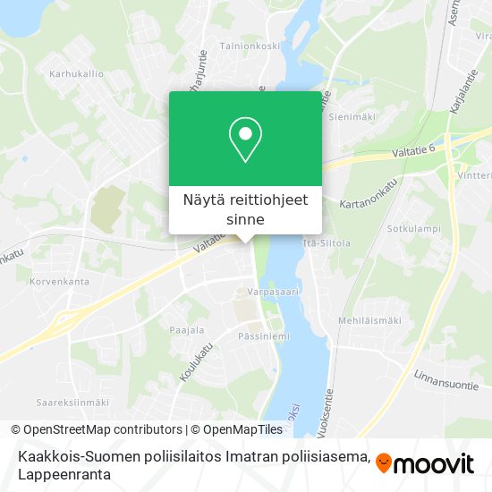 Kaakkois-Suomen poliisilaitos Imatran poliisiasema kartta