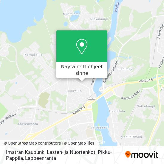 Imatran Kaupunki Lasten- ja Nuortenkoti Pikku-Pappila kartta