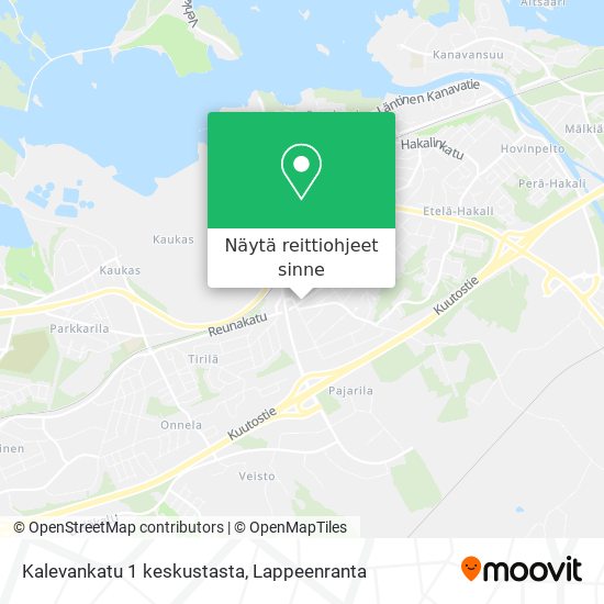 Kalevankatu 1 keskustasta kartta