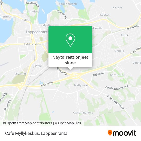 Cafe Myllykeskus kartta