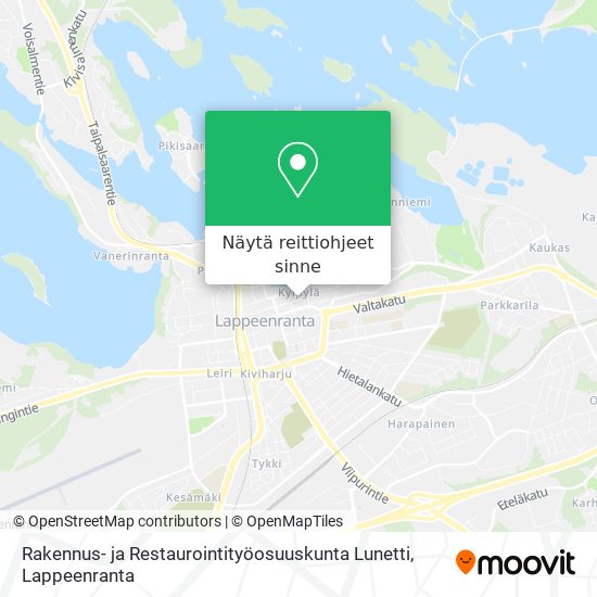 Rakennus- ja Restaurointityöosuuskunta Lunetti kartta