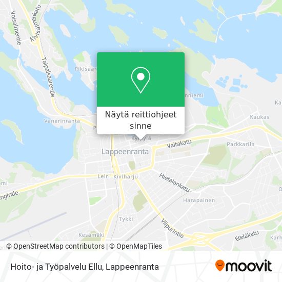 Hoito- ja Työpalvelu Ellu kartta