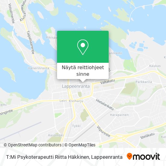 T:Mi Psykoterapeutti Riitta Häkkinen kartta