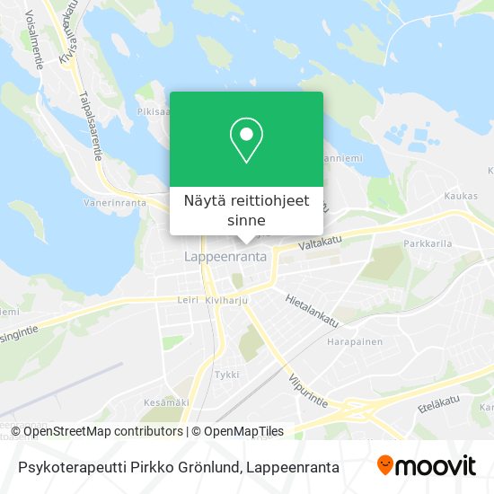 Psykoterapeutti Pirkko Grönlund kartta