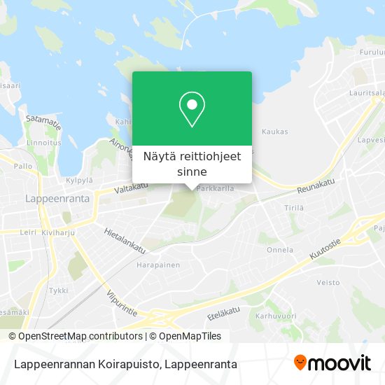 Lappeenrannan Koirapuisto kartta