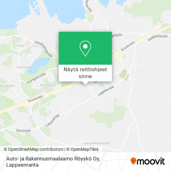 Auto- ja Rakennusmaalaamo Röyskö Oy kartta