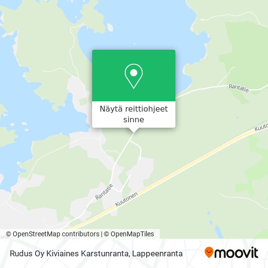 Rudus Oy Kiviaines Karstunranta kartta