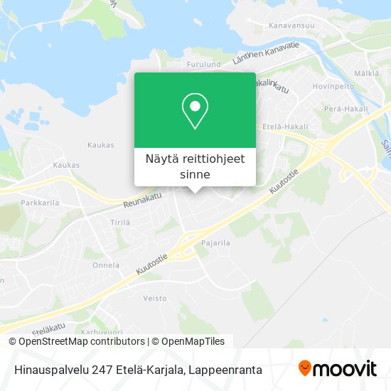 Hinauspalvelu 247 Etelä-Karjala kartta