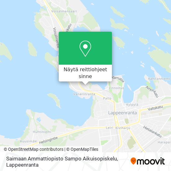 Saimaan Ammattiopisto Sampo Aikuisopiskelu kartta