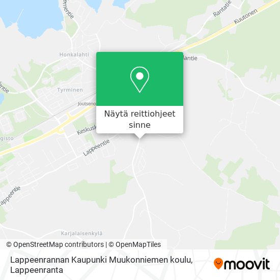 Lappeenrannan Kaupunki Muukonniemen koulu kartta